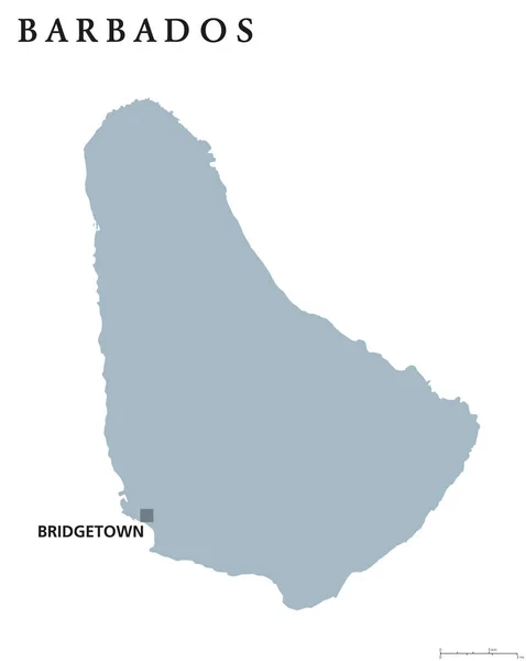 バルバドスの政治地図 — ストックベクタ
