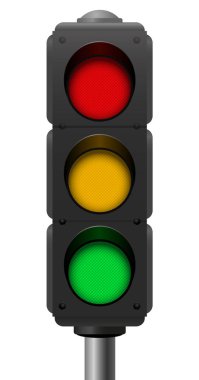 Trafik ışıkları kırmızı turuncu yeşil 