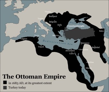Türkiye'de Osmanlı İmparatorluğu en büyük ölçüde