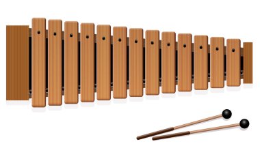 Xylophone Wooden Musical Instrument clipart