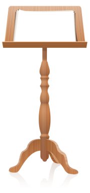 Kürsü okuma Resepsiyon boş konuşma notları