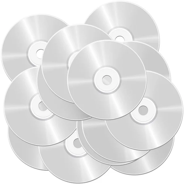 Cantidad de pila de CD — Vector de stock