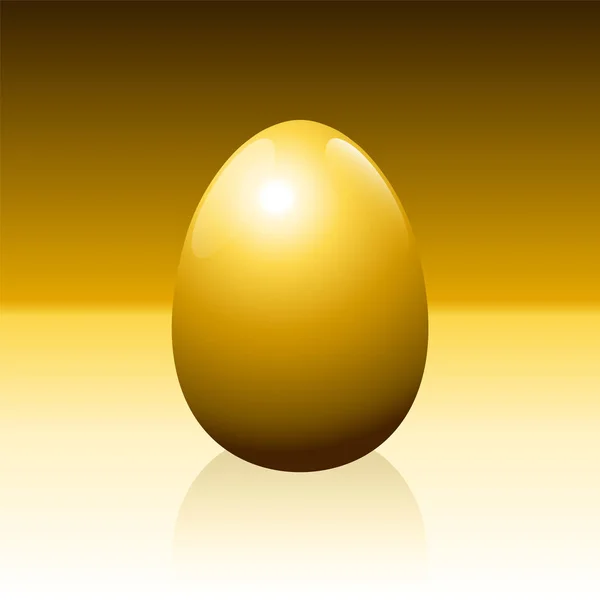 Golden Egg sfondo dorato — Vettoriale Stock