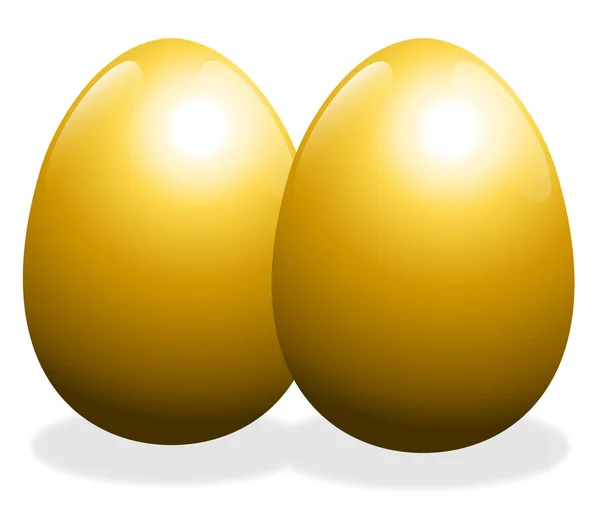 Dvě zlatá vejce — Stockový vektor