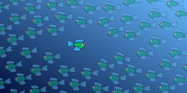 Fish Swimming Against The Tide Comic