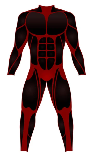 Divers Suit Red Black — Stock Vector