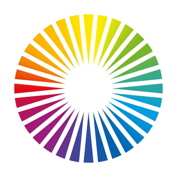 Färgcirkeln runda färg fläkt däck — Stock vektor
