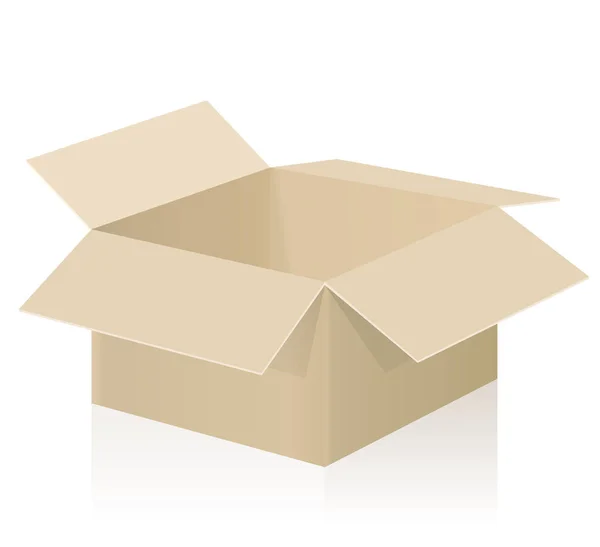 Otevřít kartonovou krabici — Stockový vektor