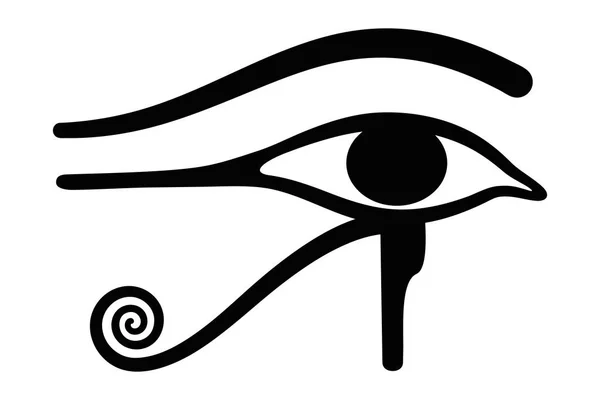 Wedjat. Ojo de Horus. Símbolo egipcio antiguo — Vector de stock