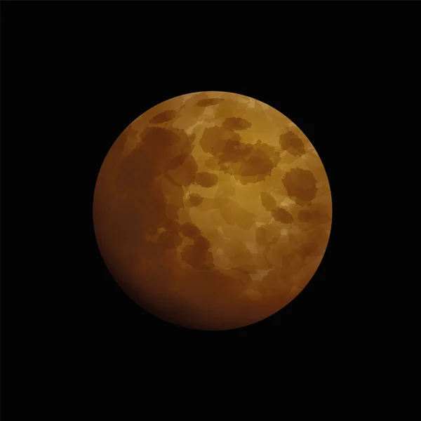 Blood Moon Lunar Eclipse — Stock Vector