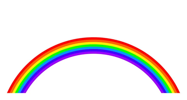 Regenbogen-Illustration auf weißem Hintergrund — Stockvektor