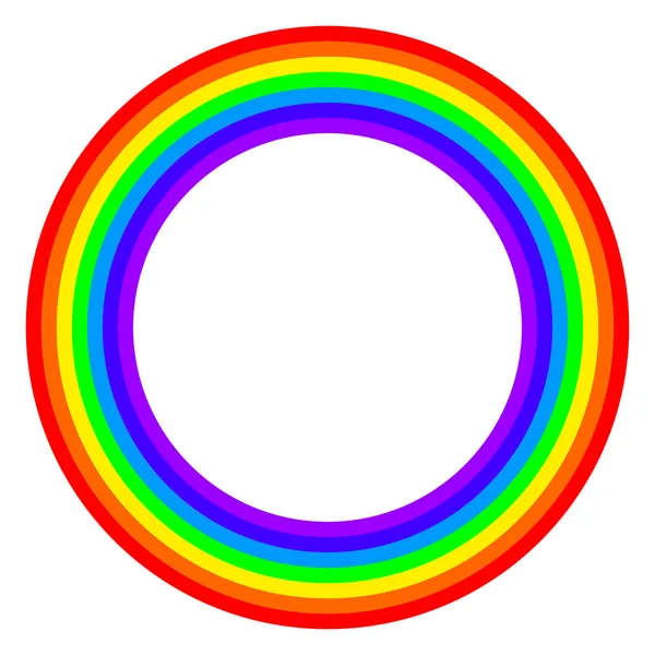 Spettro cerchio arcobaleno colorato — Vettoriale Stock