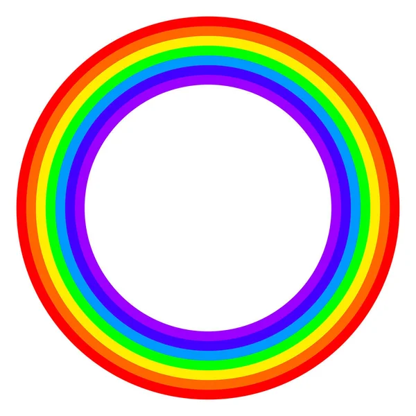 Espectro círculo arco iris coloreado — Vector de stock