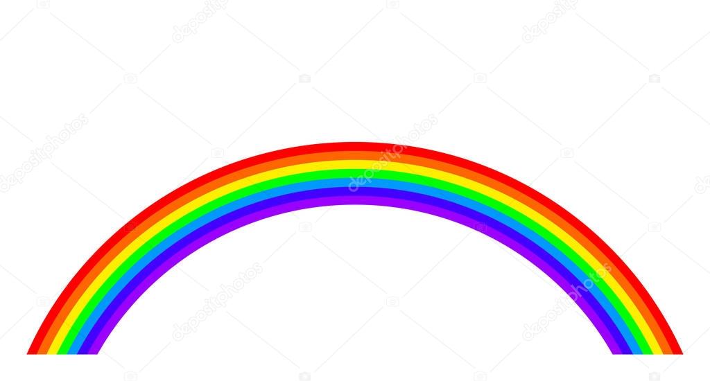 Rainbow illustration on white background