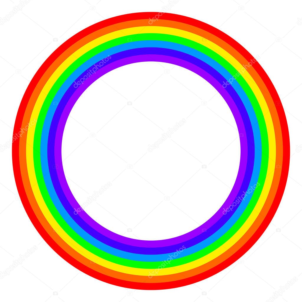 Rainbow circle spectrum colored