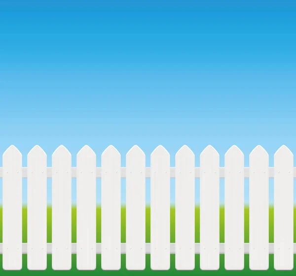 White Fence Comic Style — Stock Vector