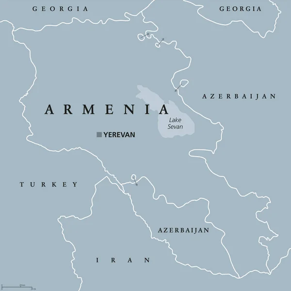 Mapa político de Armenia — Archivo Imágenes Vectoriales