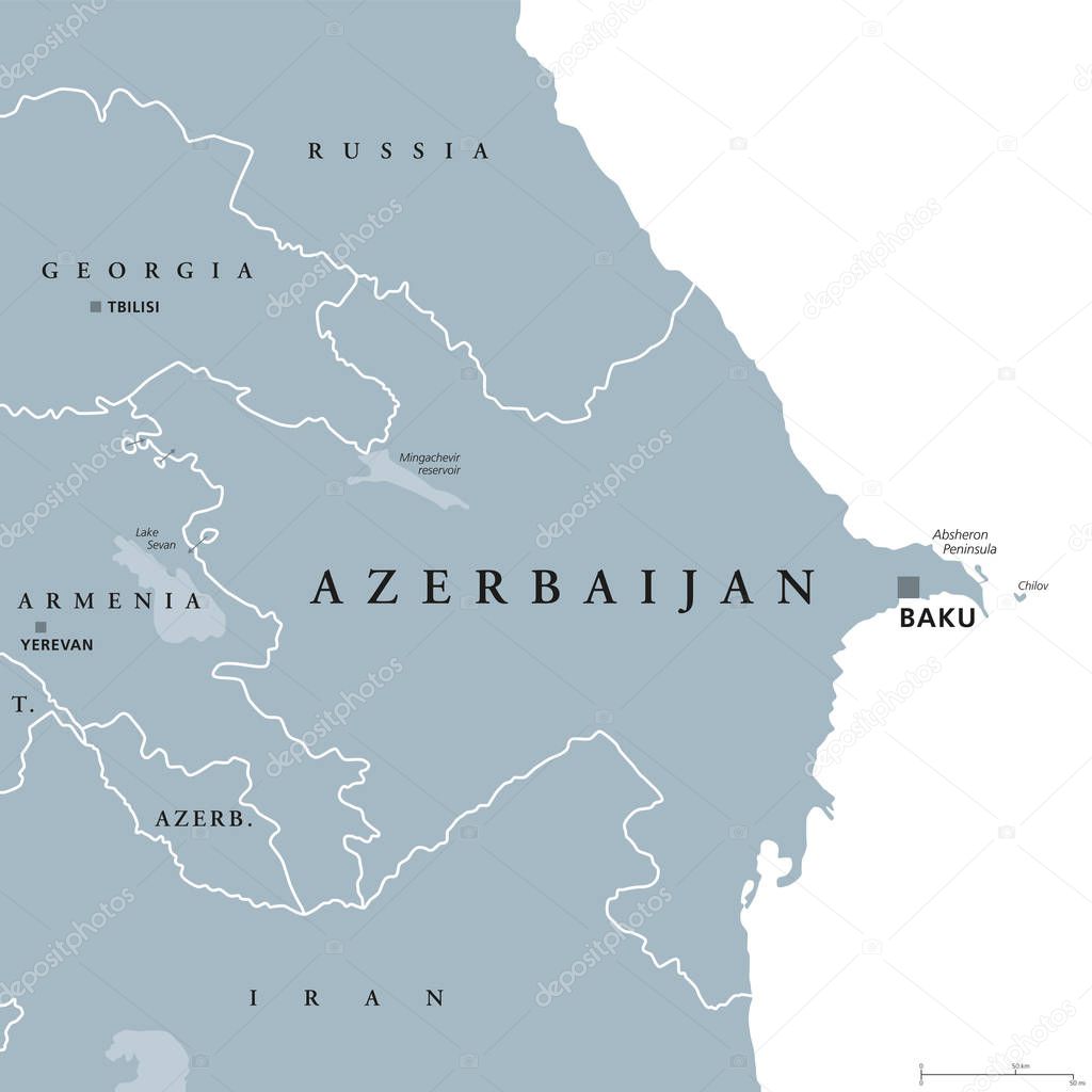 Azerbaijan political map