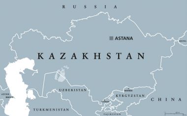 Kazakistan siyasi haritası
