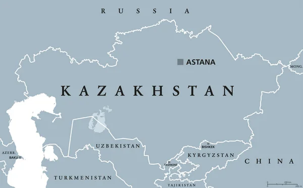 カザフスタンの政治地図 — ストックベクタ
