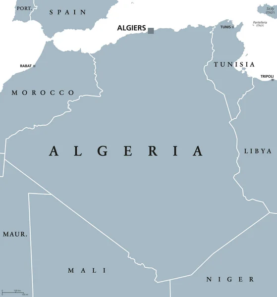 Algeria carte politique — Image vectorielle