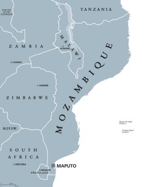 mozambik siyasi haritası