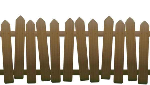 Staré nestabilní křivé dřevěný plot — Stockový vektor
