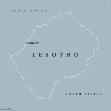 lesotho siyasi haritası