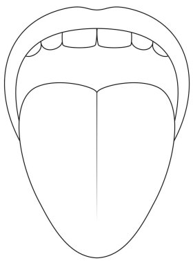 Dil sembol anahat simgesini
