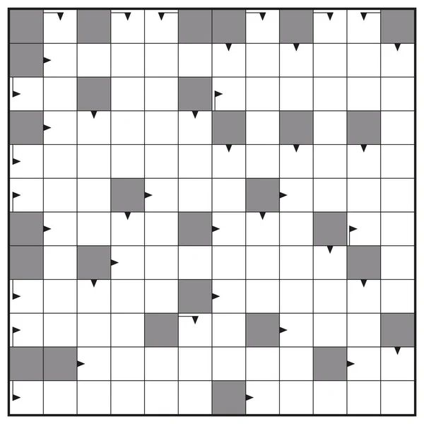 Mots croisés vides Puzzle fond carré — Image vectorielle