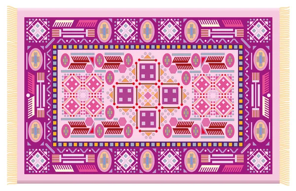 Рожевий килим Візерунок тла — стоковий вектор