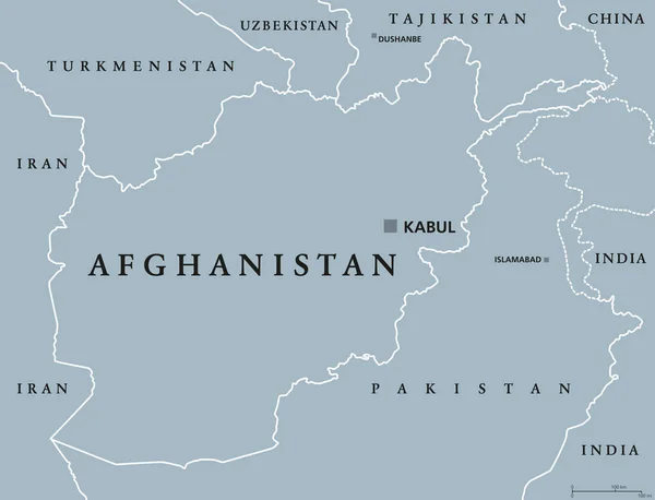 Afganistan Politik Haritası — Stok Vektör