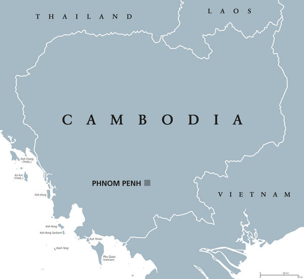 Cambodia political map