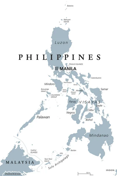 The Philippines political map Royalty Free Stock Illustrations