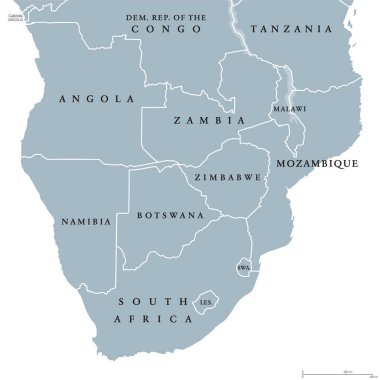 Güney Afrika siyasi harita