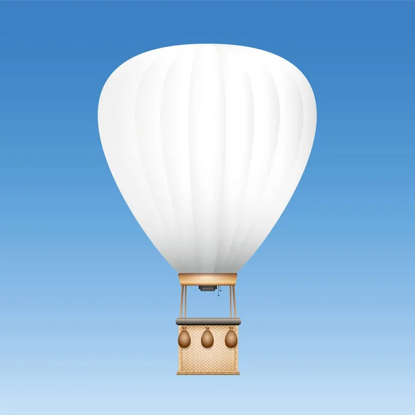 白い空白係留気球 — ストックベクタ
