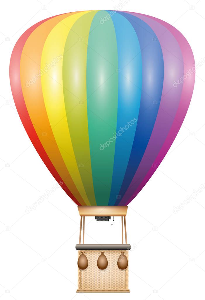 Captive Balloon Rainbow Colored