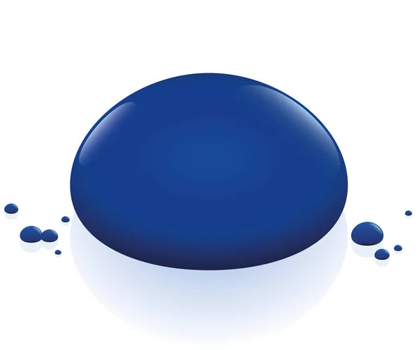 Blue Ink Drop — Stock Vector