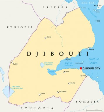 djibouti siyasi haritası