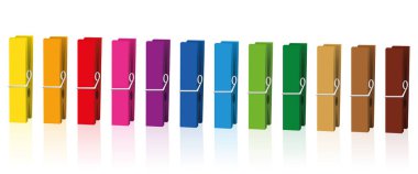 Giysi mandal düzgün renkli Sortiment satır