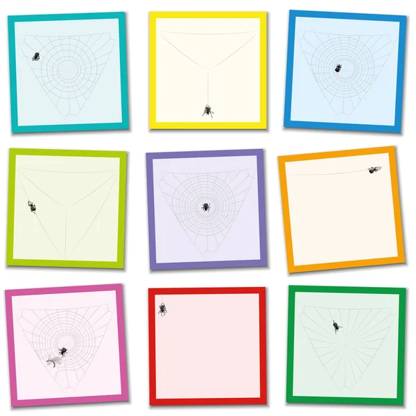 Spinnennetz Puzzle-Spiel richtige Reihenfolge — Stockvektor