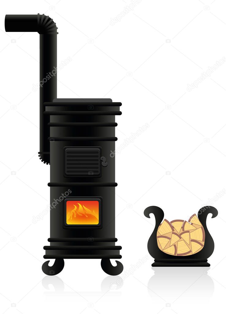 Potbelly Stove Fire Wood Winter