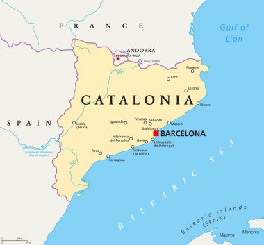Bağımsız Catalonia siyasi harita