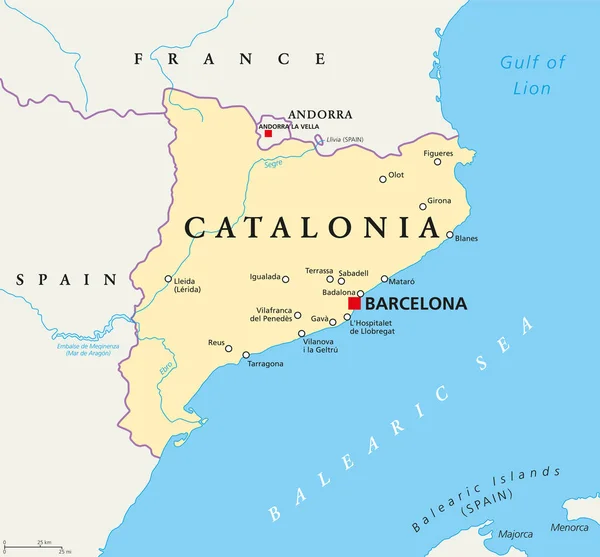 Bağımsız Catalonia siyasi harita