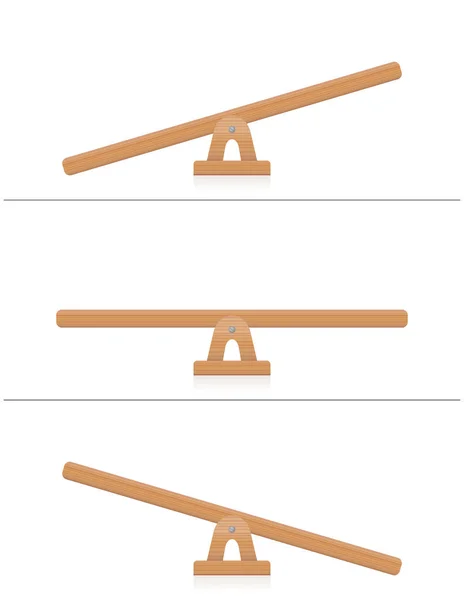 Seesaw Conseil en bois — Image vectorielle