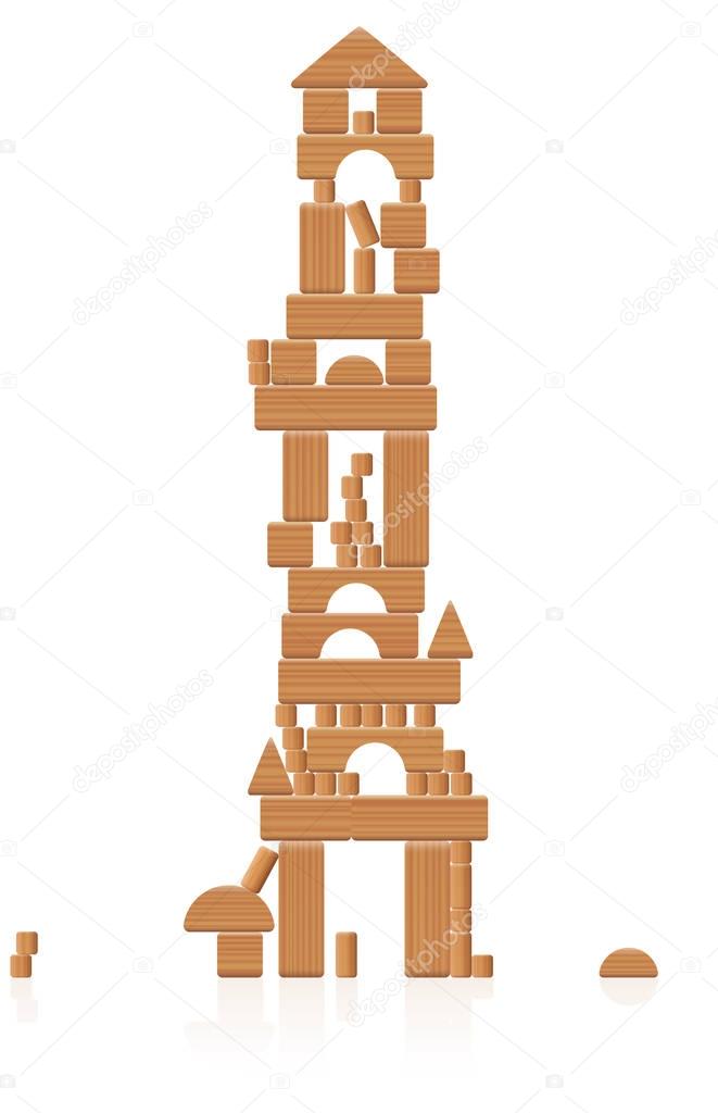 Wooden Tower Building Bricks