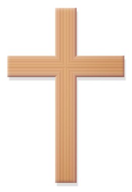 Ahşap Christian Cross dini sembol