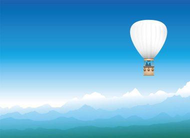 Sıcak hava balon Mountain View manzara
