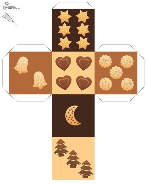 Cookie кістки шаблон — стоковий вектор