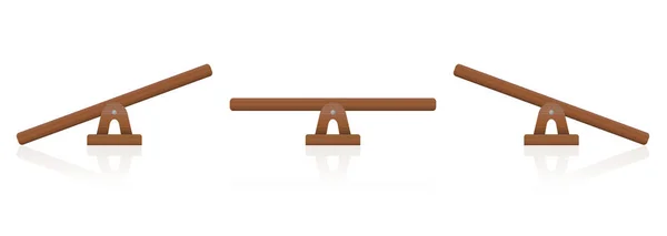 Wip houten evenwicht schaal — Stockvector